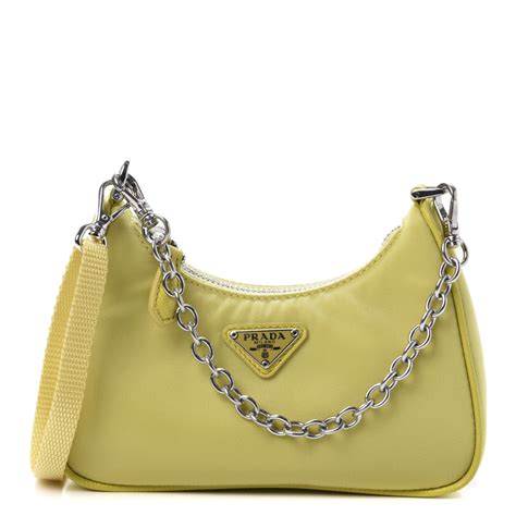 mini yellow prada bag